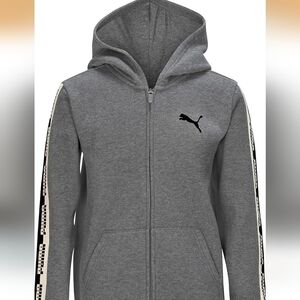 Puma Charcoal Kids Hoodie with Logo - M (10/12)